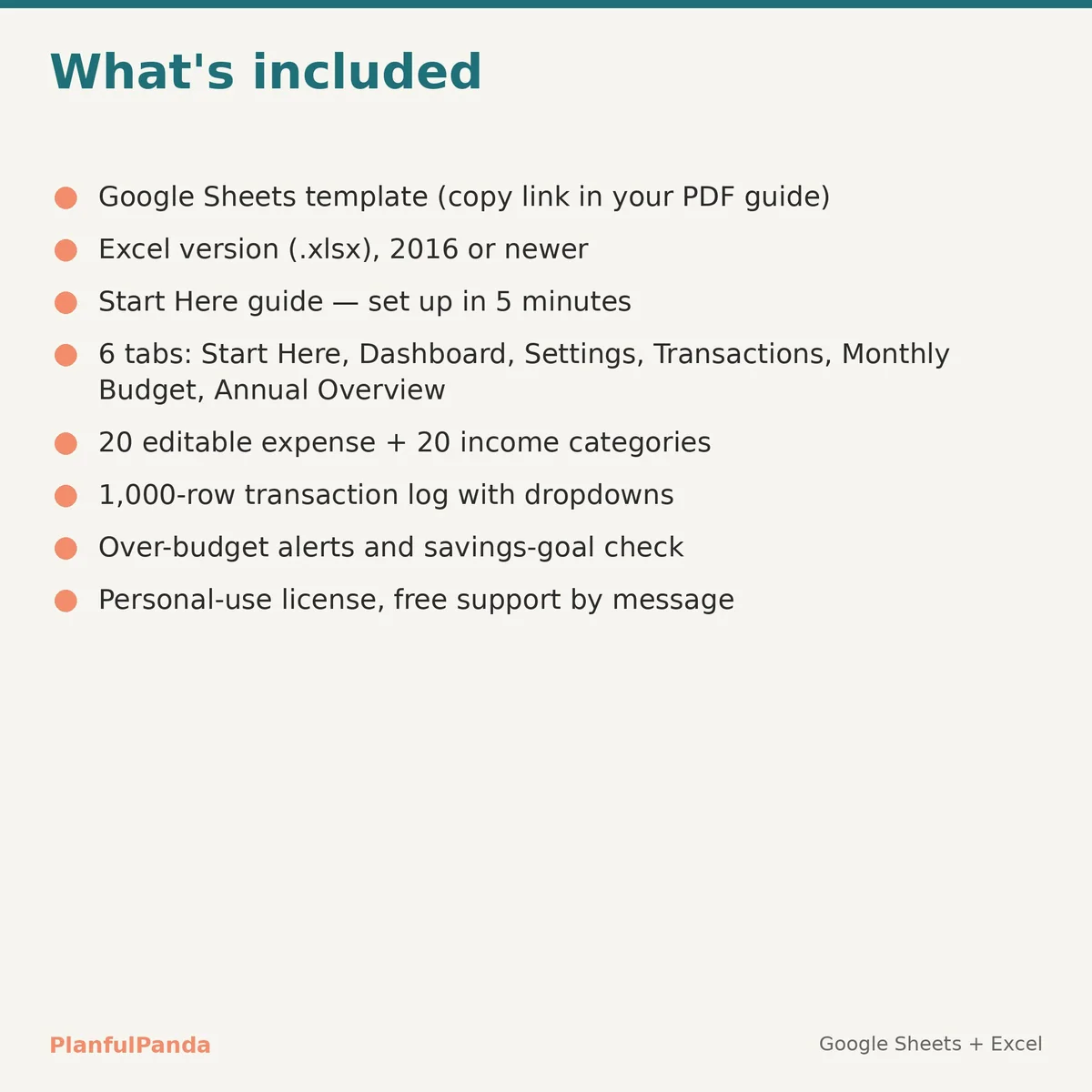 Monthly Budget Spreadsheet: image 7 of 10